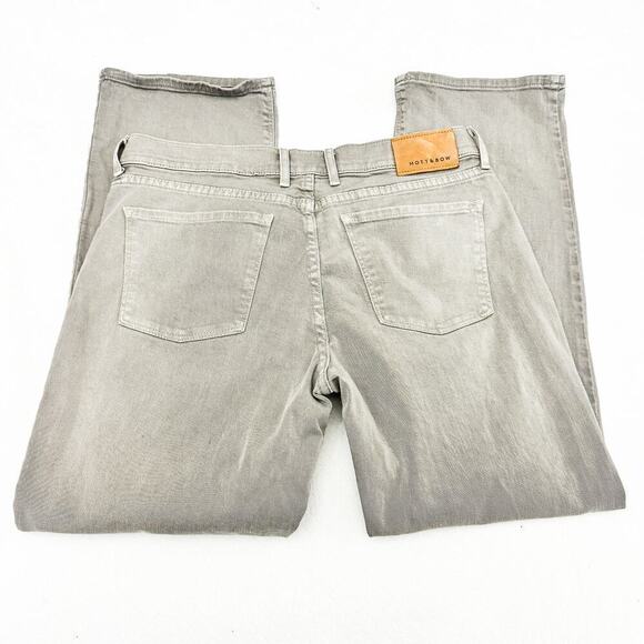 Mott & Bow Straight Leg Gray-Green Denim Wash Jeans Size 35 x30 - Picture 5 of 8